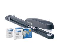 Rapesco 1281 ECO 790 Heavy Duty Long Arm Stapler with 10,000 26/8 mm Staples, 50 Sheet Capacity, Charcoal