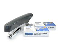 Rapesco 1297 ECOWhale Plier Stapler, 45 Sheet Capacity and 2 Boxes of 5000 x 26/8mm Staples, Grey