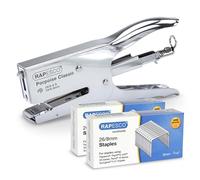 Rapesco 1298A Porpoise Classic Stapling Plier and 10,000 26/8mm Staples | 45 Sheet Capacity, All Metal Costruction, Chrome