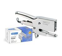 Rapesco 1306 Heavy-Duty HD-73 Plier Stapler and 2000 Type 73/12mm Staples, 70 Sheet Capacity, Chrome