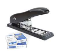 Rapesco 1307 ECO HD-100 Heavy-Duty Stapler with 2000 Type 923/10mm Staples, 100 Sheet Capacity, Black