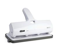 Rapesco 1324 Heavy Duty Alu 40 Metal 4-Hole Punch, 40 Sheet Capacity, White