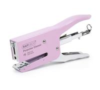 Rapesco 1345 Porpoise Classic Stapling Plier, 45 Sheet Capacity | All Metal Construction, Contoured Grip, Candy pink