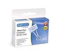 Rapesco 1350 19 mm Fun Foldback Clips, Powder Blue, Pack of 20