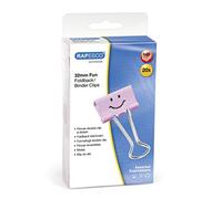 Rapesco 1352 32 mm Fun Foldback Clips, Candy Pink, Pack of 20