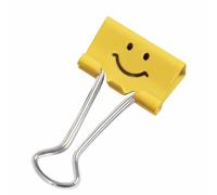 Rapesco 1354 Emoji Foldback Clips 32mm - Bright Yellow (20 Pack)