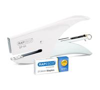 Rapesco 1381 SP-64 Stapling Plier and 1000 Type 21/4mm Staples, 12 Sheet Capacity, White