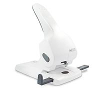 Rapesco 1383 High-Capacity Zero-65 Metal 2-Hole Punch, 65 Sheet Capacity, White