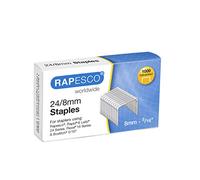 Rapesco 1456 24/8 mm Galvanised Staples, Pack of 1000