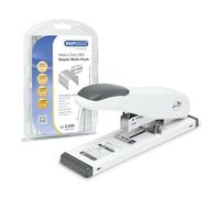 Rapesco 1461 ECO HD-100 Heavy Duty Stapler with 3200 Type 923 Staples, 100 Sheet Capacity, Soft White