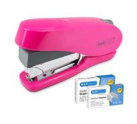 Rapesco 1468 Luna Less Effort Stapler with 2000 Staples, 50 Sheet Capacity, Hot Pink