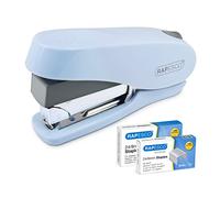 Rapesco 1469 Luna Less Effort Stapler with 2000 Staples, 50 Sheet Capacity | Powder Blue