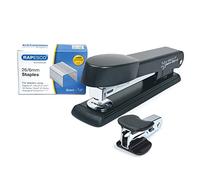 Rapesco 1471 Germ-Savvy Antibacterial, Marlin Stapler, R4 Staple Remover & 5000 26/6 mm Staples, Black