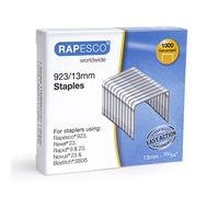 Rapesco 1484 923/13 mm Galvanised Staples, Type 23, Box of 1000