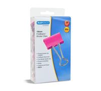 Rapesco 1491 19 mm Foldback Clips, Hot Pink, Pack of 80