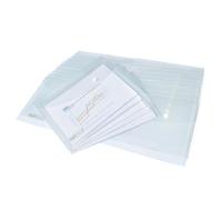 Rapesco 1500 Eco Recycled Popper Wallets, A5, Clear Transparent, Pack Of 25