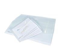 Rapesco 1501 Popper Wallets, A5, Clear Transparent, Pack of 50