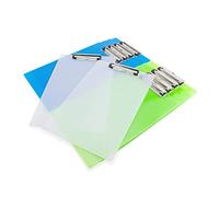 Rapesco 1519 Business Pack: 10 Frosted Transparent Clipboards, A4+, Assorted Colours