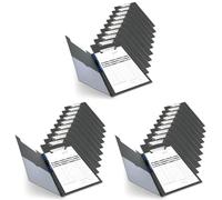 Rapesco 1520A Business Pack: 10 Fold Over Clipboards, A4+, Black (Pack of 3)