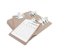Rapesco 1521A Business Pack: 12 Heavy Duty Hardboard Clipboards, A4+, Brown