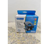 Rapesco 1525 ECO X5-40ps Less Effort 2 Hole Punch, 40 Sheet Capacity, Black