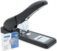 Rapesco 1550 ECO HD-140 Heavy-Duty Stapler with 1000 Staples, Black | 140 Sheet Capacity, Includes 1000 Type 923 / 12mm Staples