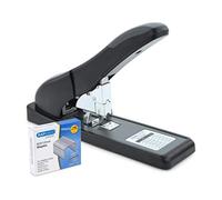 Rapesco 1550 ECO HD-140 Heavy Duty Stapler with 1000 x 923/12 mm Staples, 140 Sheet Capacity, Black