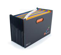 Rapesco 1552 Supafile Plus 13-Part Desktop Expanding File Organiser Oversized To Fit Files And Folders Up To 38.5 Cm Wide, A4+,