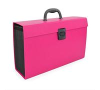 Rapesco 1554 19-Part Expanding Box File Document Organiser, A4+, Hot Pink