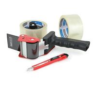 Rapesco 1557 Germ-Savvy Antibacterial 960 Packing Tape Dispenser with 2 Clear Packing Tapes