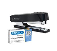 Rapesco 1573 No. 10 Mini Stapler & 1000 Staples 10/4mm, Black