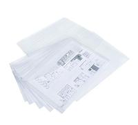 Rapesco 1589 ECO Recycled Popper Wallets, A3, Clear Transparent, Pack of 20