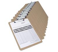 Rapesco 1601 Business Pack: 12 Standard Hardboard Clipboards, A4, Brown