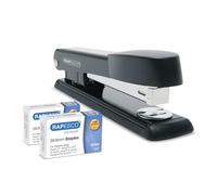 Rapesco 1602 Germ-Savvy Antibacterial Marlin Stapler, 25 Sheet Capacity and 2000 26/6 mm Staples, Black