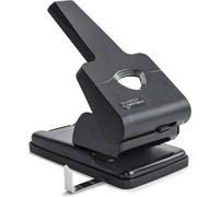 Rapesco 1631 Germ-Savvy Antibacterial HD865-P Heavy Duty 2-Hole Punch, Black