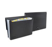 Rapesco 1638 13-Part Expanding File Folder with Antibacterial Protection, A4, Black