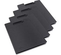 Rapesco Foldover Clipboard 1641 Germ-Savvy Antibacterial A4, Black, Pack of 4