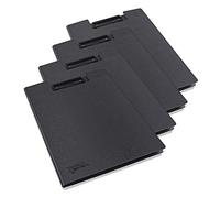 Rapesco 1641 Germ-Savvy Antibacterial A4 Foldover Clipboard, Black, Pack of 4