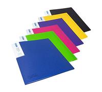 Rapesco 1647 Presentation Folder with Antibacterial Protection, 40 Pockets, A4, Assorted Colours, Pack of 6