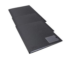Rapesco 1649 Germ-Savvy Antibacterial, Hardcover Polypropylene Presentation Folder 24 Pockets A4, Black (Pack of 3)