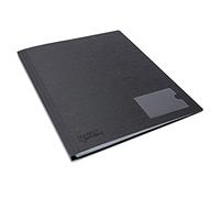 Rapesco 1649 Germ-Savvy Antibacterial, Hardcover Polypropylene Presentation Folder 24 Pockets A4, Black