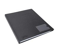 Rapesco 1649 Hardcover Presentation Folder, 36 Pockets, A4, Black | Germ-Savvy Antibacterial Protection, Polypropylene