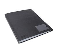 Rapesco 1651 Germ-Savvy Antibacterial, Hardcover Polypropylene Presentation Folder 50 Pockets A4, Black