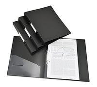 Rapesco 1657 2-Ring Binder with Antibacterial Protection, 35 mm Spine, A4, Black, Pack of 4