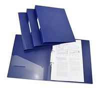 Rapesco 1660 2-Ring Binder with Antibacterial Protection, 35 mm Spine, A4, Blue, Pack of 4