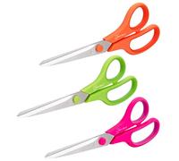 Rapesco 1667 Germ-Savvy Antibacterial, 21 cm Titanium Blade Soft Grip Handle Scissors, Assorted Colours, Pack of 3
