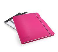 Rapesco 1686 Conference Portfolio Folder and 3 x Refill Pads with 160 Sheets, A4, Hot Pink