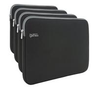 Rapesco 1693 Germ-Savvy Antibacterial, 14” Laptop Sleeve, Black (Pack of 4)