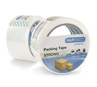 Rapesco 1697 Strong Packing Tape 50mm x 60m, Clear, Pack of 2