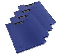 Rapesco 1698 Germ-Savvy Antibacterial, A4 Foldover Clipboard, Blue, Pack of 4
